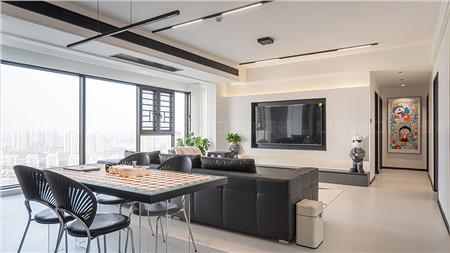 11.8w打造現(xiàn)代黑白風(fēng)格的家146m² | 麗爾曼頓全房全屋定制