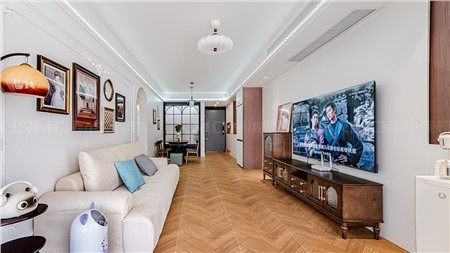 10.8w打造中古奶油風(fēng)格的家98m² | 麗爾曼頓全房全屋定制